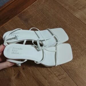 Elegant White Strappy Heels by